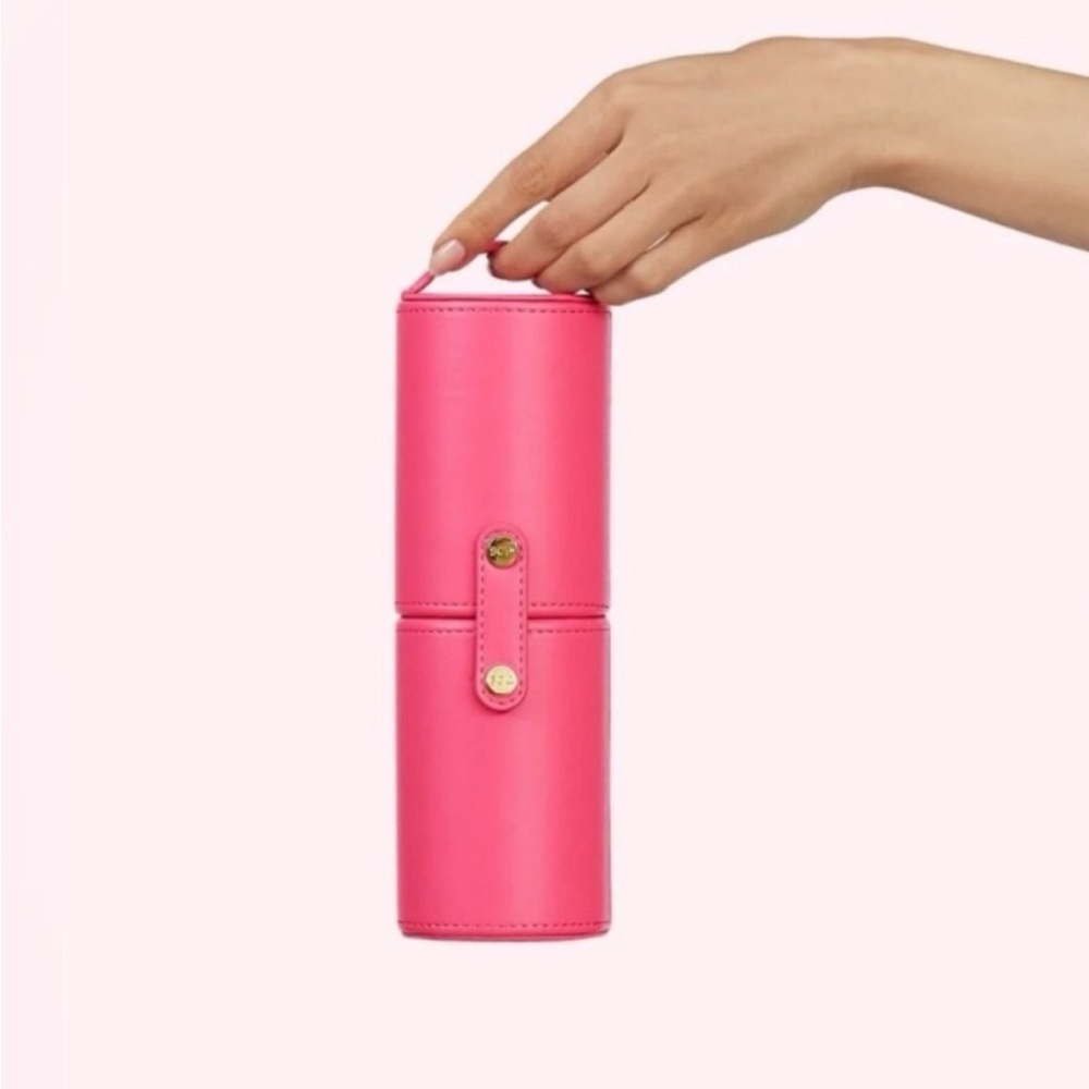 NWT Stoney Clover Lane Makeup Brush Holder in Strawberry Hot Pink Travel Upright